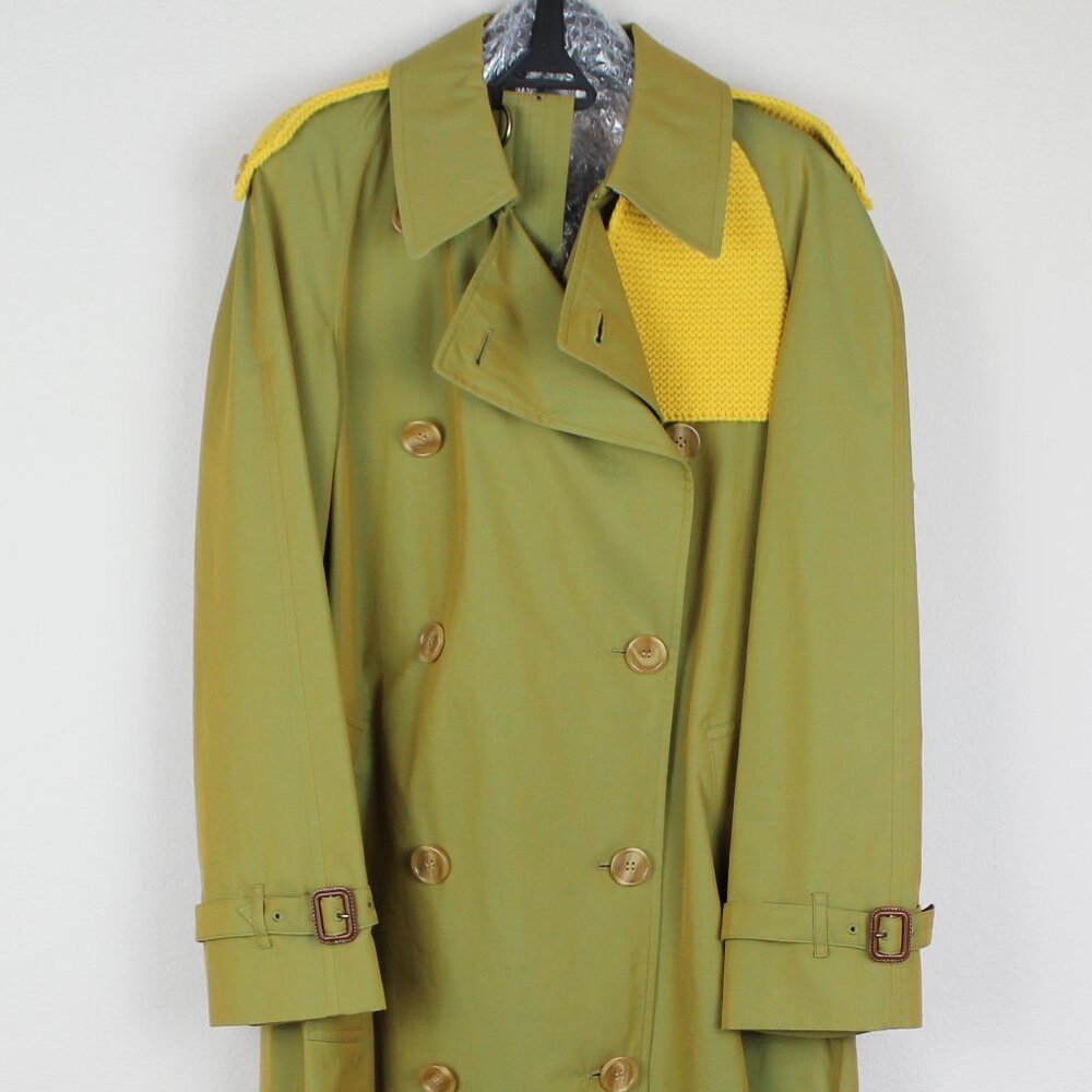 NWT Burberry Trench Coat, US 2 | Contrast Knit, Designer London Heritage Style - Picture 9 of 16